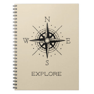 Cuaderno Viajes de época Explorar brújula