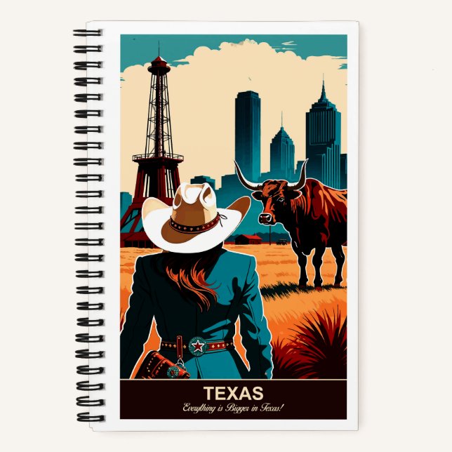 Cuaderno Viajes en Texas: Todo es más grande en Texas (Anverso)