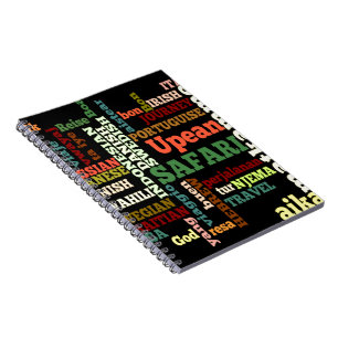 Cuaderno Viajes globales: Safari y Word Cloud de viaje