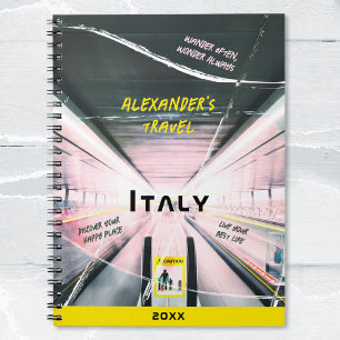Cuaderno Viajes modernos citan tu agenda con nombre de foto