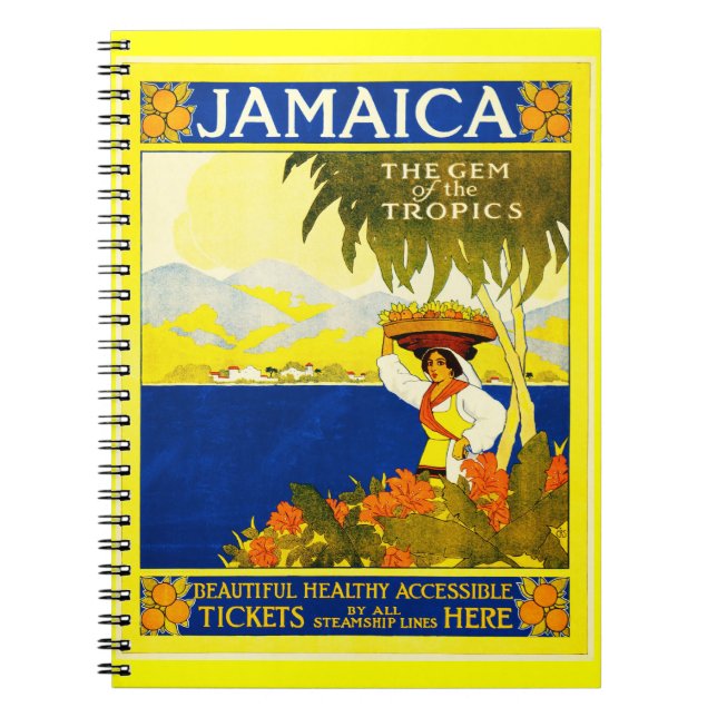 Cuaderno Viajes para portátiles-de época-Jamaica (Frente)