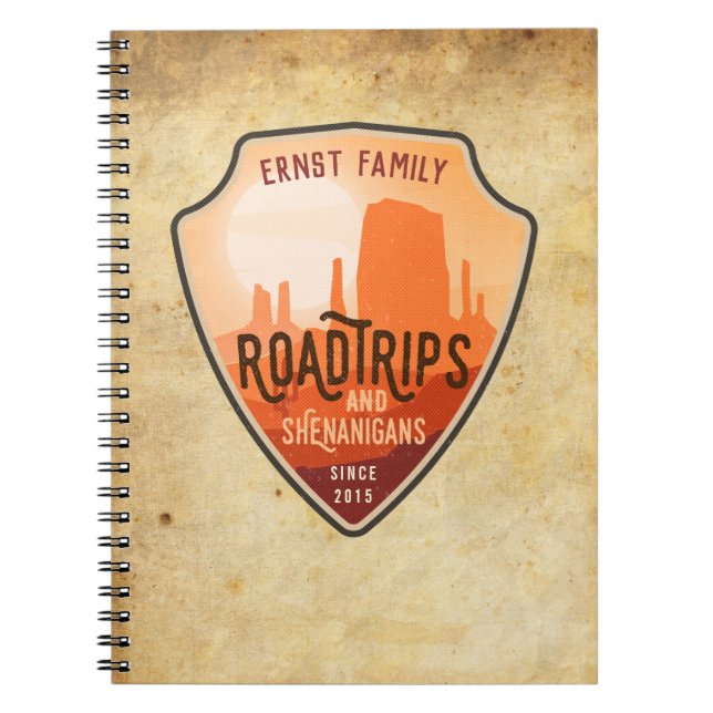 Cuaderno Viajes por carretera y Diario de viajes al desiert (Frente)