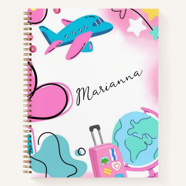 Cuaderno Viajes Rosados Los Chicas Del Mundo (Anverso)