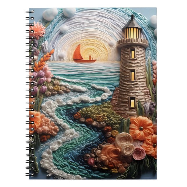 Cuaderno Vías fluviales y faro 3D (Frente)