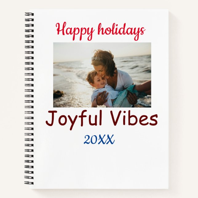 Cuaderno Vibes alegres y felices vacaciones añaden datos de (Anverso)