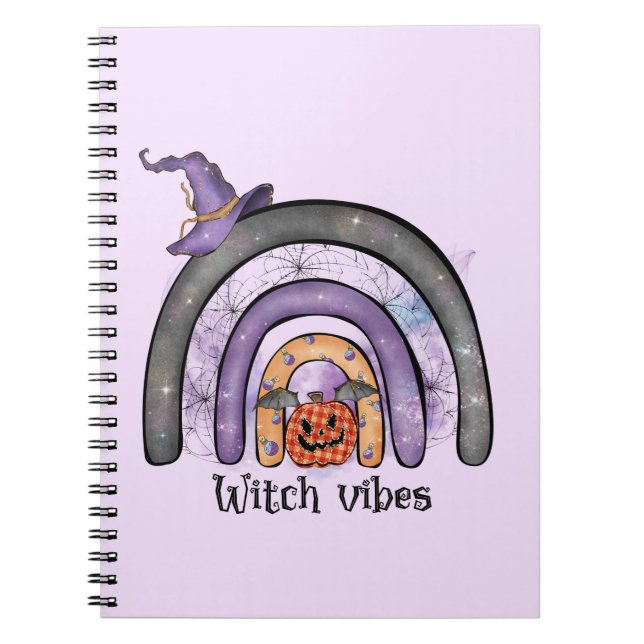 Cuaderno Vibes de bruja Black Rainbow (Frente)