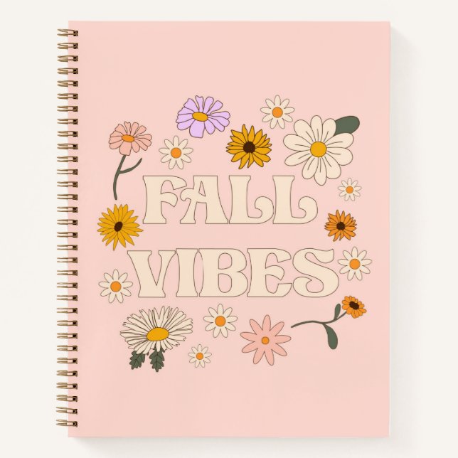 Cuaderno Vibes de caída rosadas (Anverso)