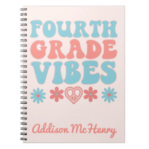 Cuaderno Vibes De Cuarto Grado - Retro De Nuevo A La Escuel