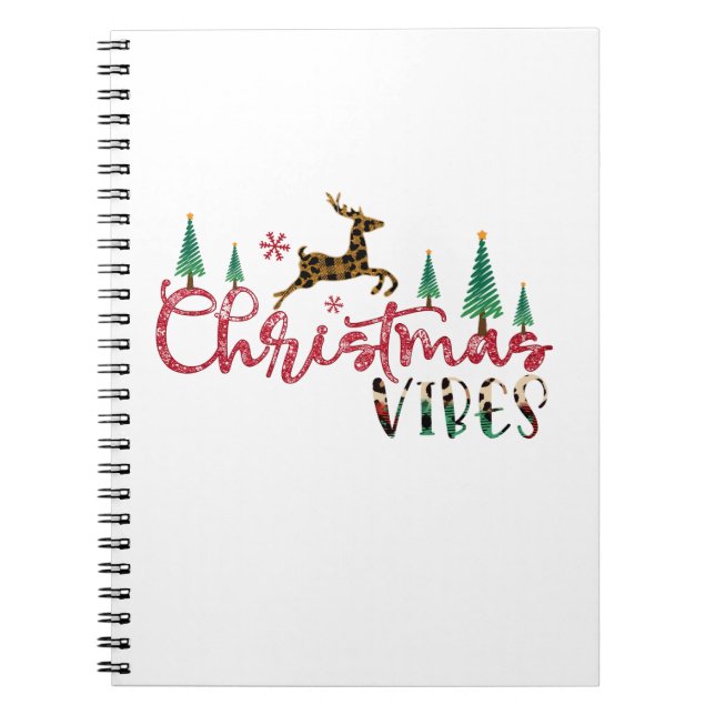 Cuaderno Vibes de Navidades de regalo de Navidad (Frente)