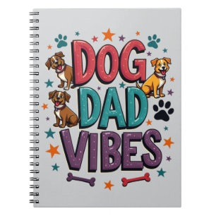 Cuaderno Vibes de papá de perro - Retro Groovy años 70
