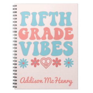 Cuaderno Vibes De Quinto Grado - Retro De Vuelta A La Escue