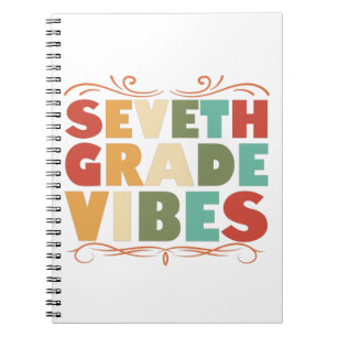 Cuaderno Vibes De Séptimo Grado De Vuelta Al Regalo De Estu