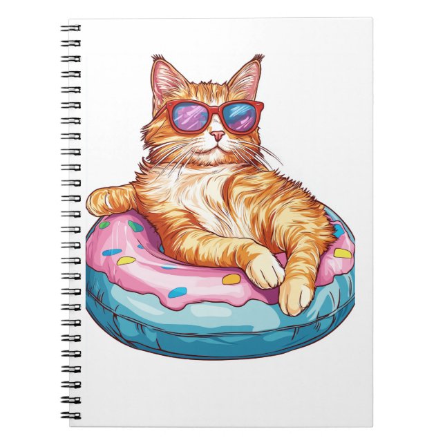 Cuaderno Vibes de verano de Chill Cat - Kitty divertido jun (Frente)
