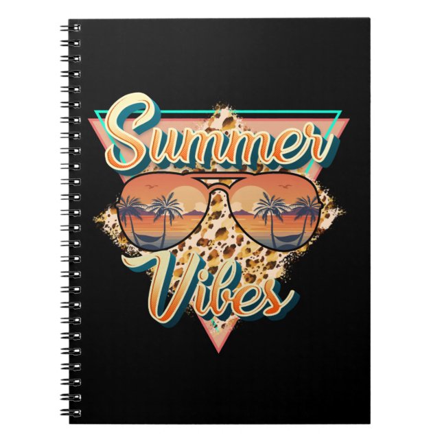 Cuaderno Vibes de verano | Gafas de sol antiguas | Beach Su (Frente)