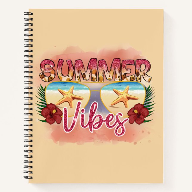 Cuaderno Vibes de verano | Starfish | Playa costera (Anverso)
