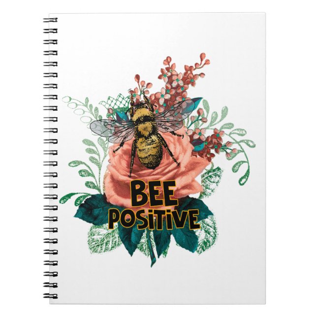 Cuaderno Vibes florales bee positivas (Frente)