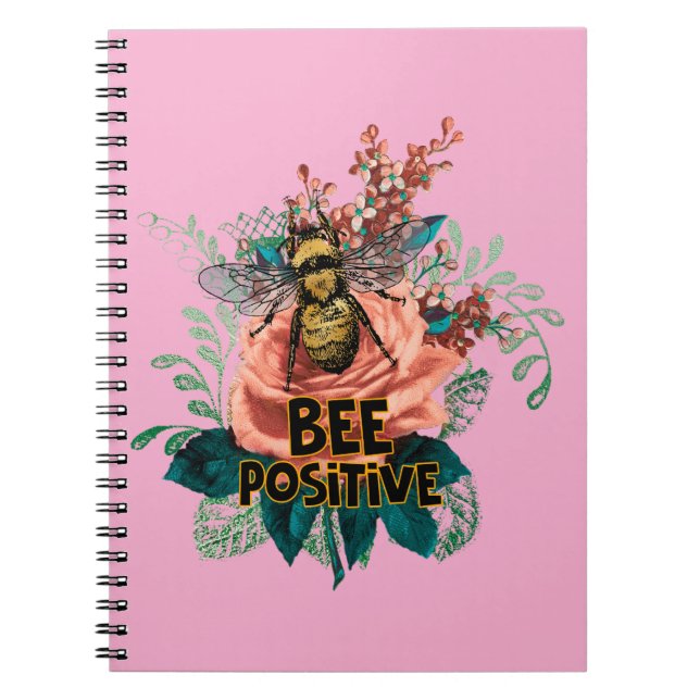 Cuaderno Vibes florales bee positivas (Frente)