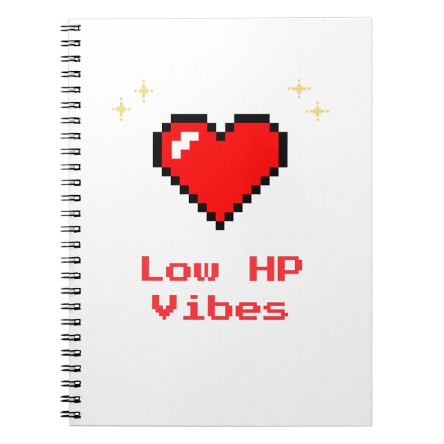 Cuaderno Vibes HP bajas - Portátil Pixel Heart Gamer (Frente)