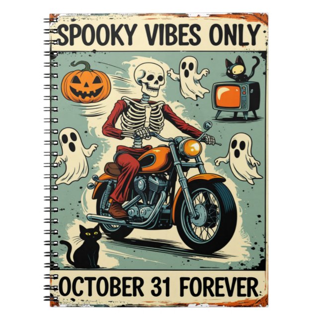 Cuaderno Vibes Only Halloween Vintage (Frente)