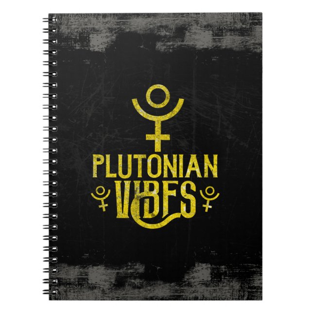 Cuaderno Vibes Plutonianas Escorpio Astrología Zodiac Plutó (Frente)