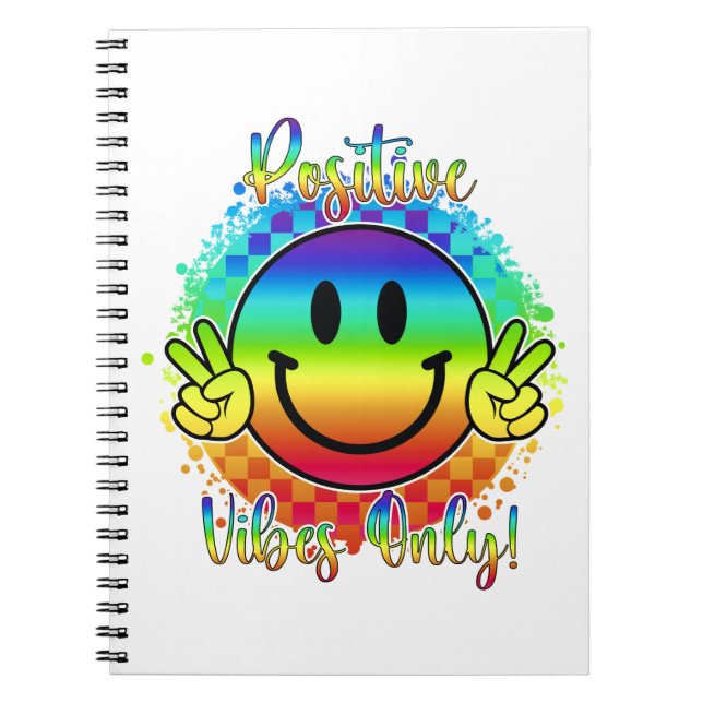 Cuaderno Vibes positivas sólo carátulas sonrientes (Frente)