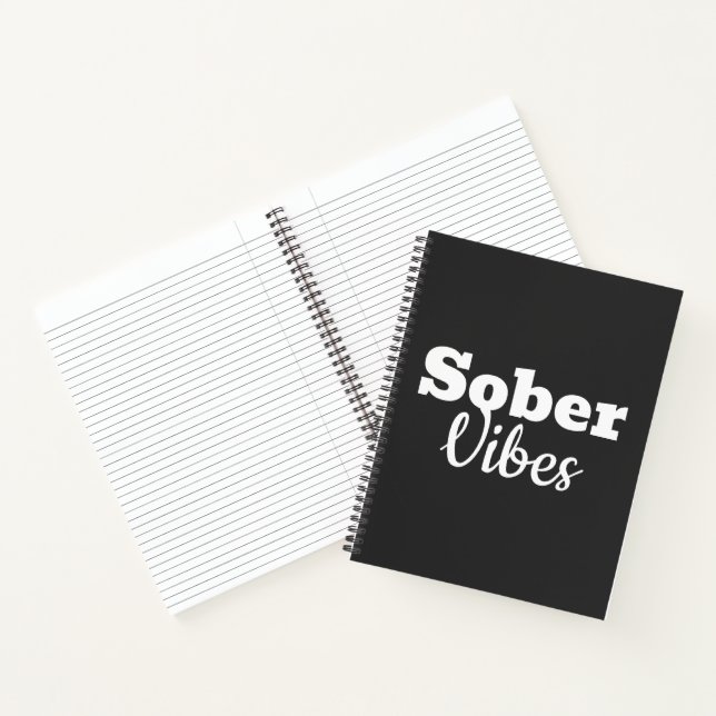 Cuaderno Vibes sober - Regalo de recuperación de la sobried (Interior)