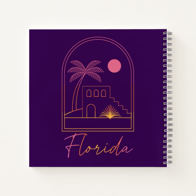 Cuaderno Vibra Retro Amanecer Florida (Reverso)