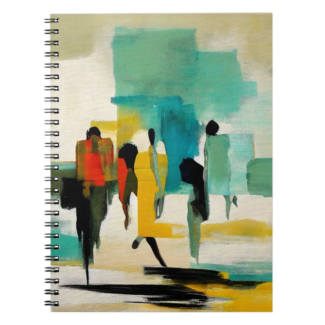Cuaderno Vibración del Mediodía – Figuras Abstractas (Frente)