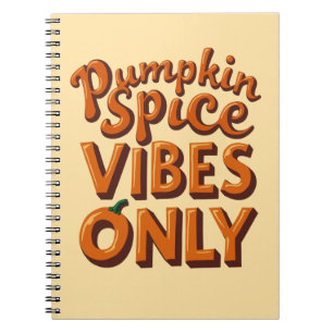 Cuaderno Vibraciones de Especias de Calabaza Retro Otoño