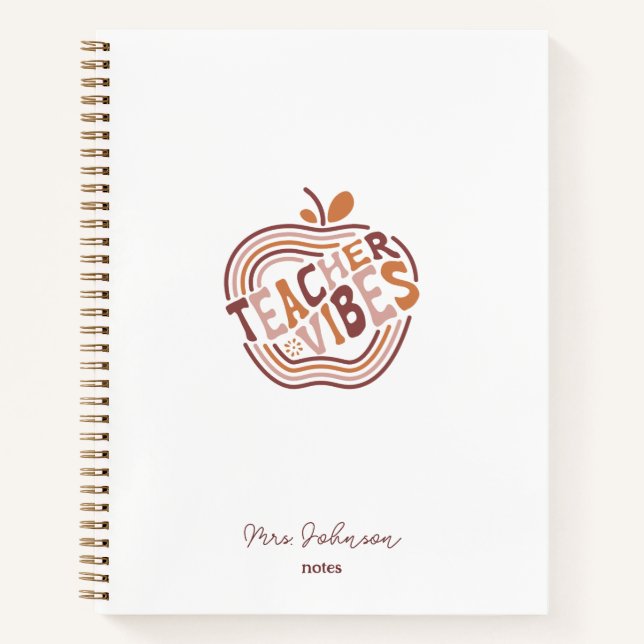 Cuaderno Vibraciones de Maestro Boho Manzana Agradecimiento (Anverso)