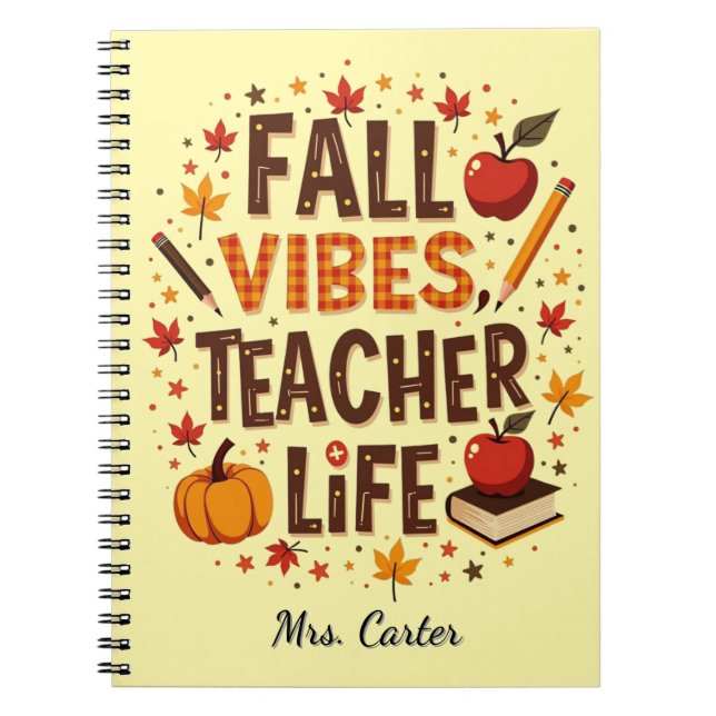 Cuaderno Vibraciones de Otoño Vida de Maestro – Personaliza (Frente)