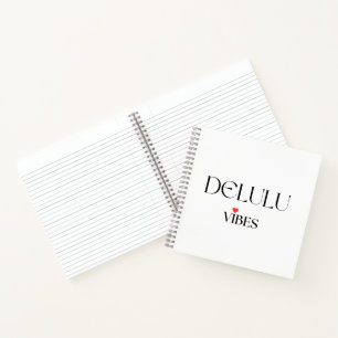 Cuaderno Vibraciones Delulu, Regalo de Cita Estética Divert