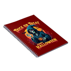 Cuaderno Vibraciones espeluznantes de Halloween: Truco o tr