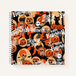Cuaderno Vibraciones espeluznantes y lindas de Halloween