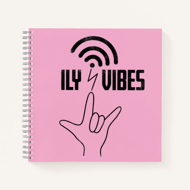 Cuaderno Vibraciones ILY - Diseño ASL  (Anverso)