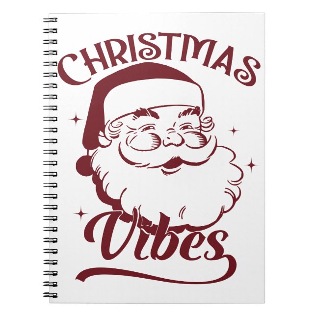 Cuaderno Vibraciones Navideñas Diseño Vintage (Frente)