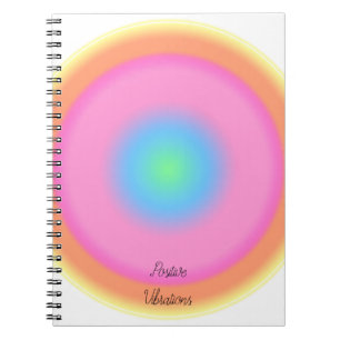 Cuaderno Vibraciones positivas - Gradiente radial colorido
