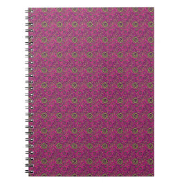 Cuaderno Vibrant 60s Psychedelic Paisley Retro Swirl