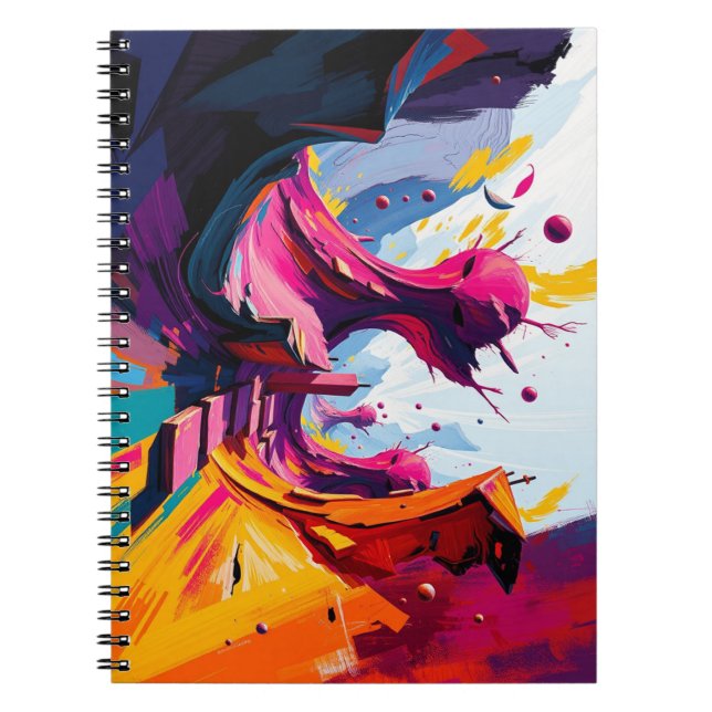Cuaderno Vibrant Abstract Fantasy Landscape (Frente)