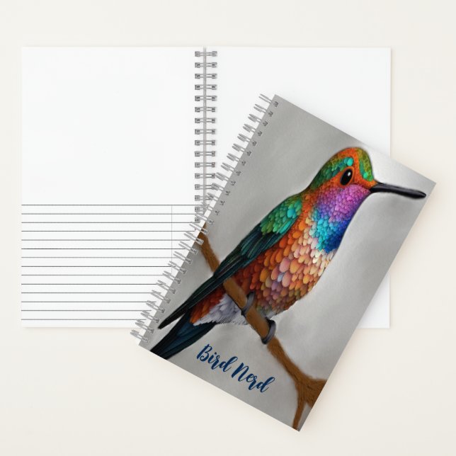 Cuaderno Vibrant Allen’s Hummingbird Painting  (Interior)