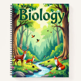 Cuaderno Vibrant Biology Forest Animals Notebook - Personal