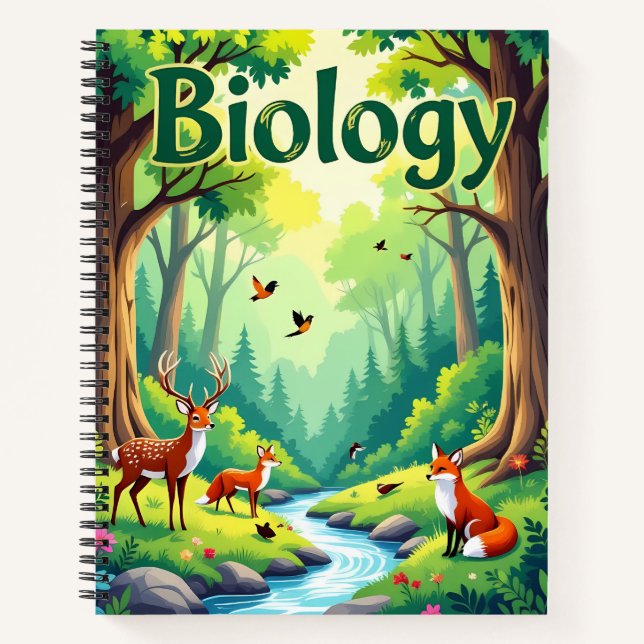 Cuaderno Vibrant Biology Forest Animals Notebook - Personal (Anverso)