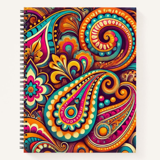 Cuaderno Vibrant Boho Paisley (Anverso)