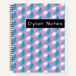 Cuaderno Vibrant gradient circles Geometric Modern Blue.