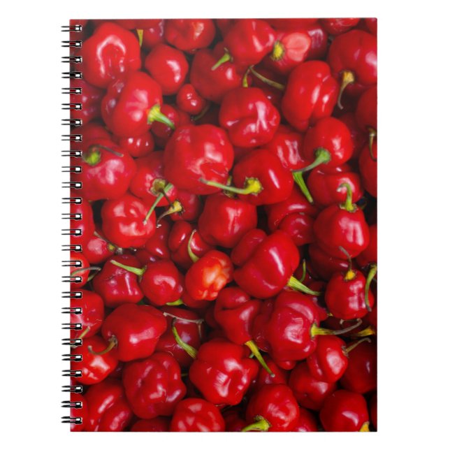 Cuaderno Vibrant Red Chili Pepper Harvest (Frente)