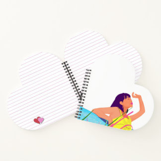 Cuaderno Vibrant Summer Girl Heart Shaped Notebook – Colour
