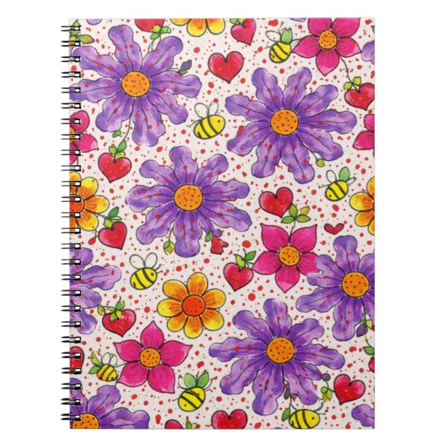 Cuaderno Vibrant Wildflower Blooms  (Frente)