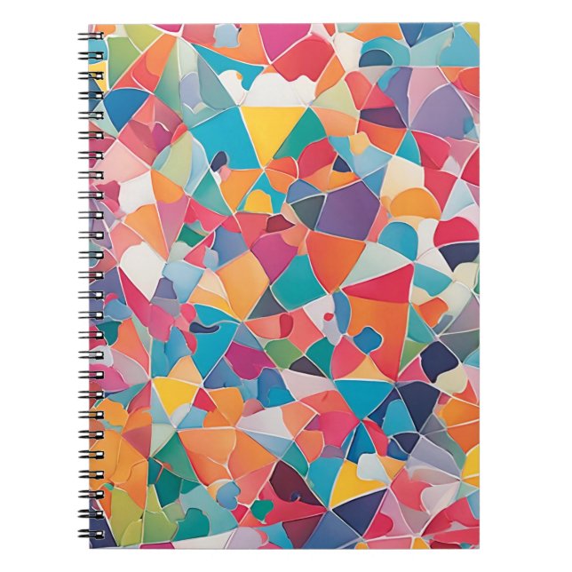 Cuaderno Vibrante Abstract Design Notebook - el mejor regal (Frente)