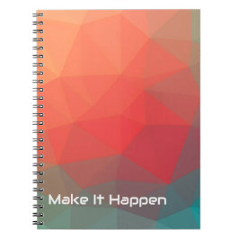 Cuaderno Vibrante Abstracto Geométrico Monograma de Foto Pe