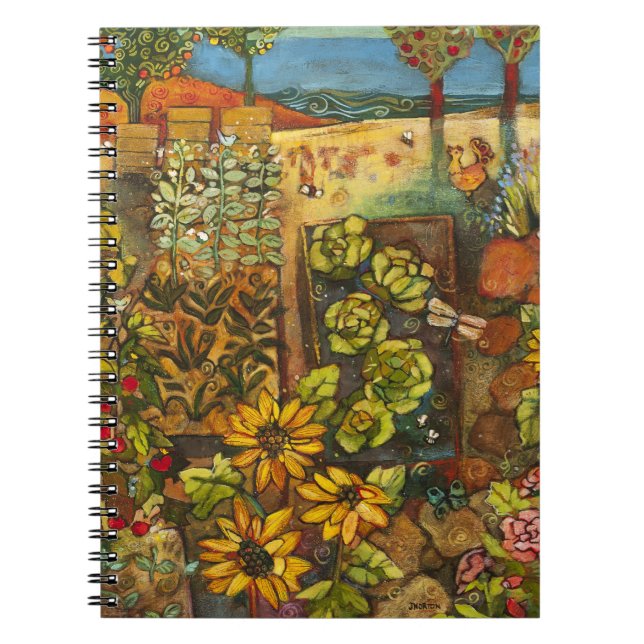 Cuaderno vibrante del jardín (Frente)
